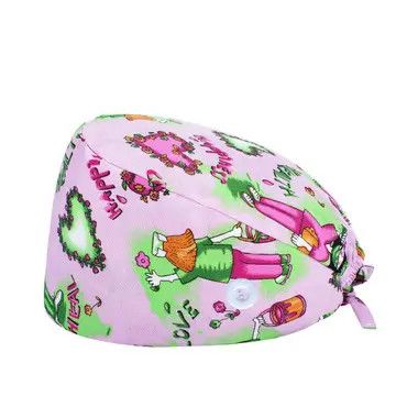 SURGICAL CAP PURE COTTON CARTOON PRINT WORK CAP