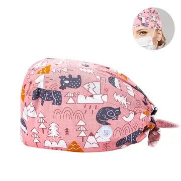 PRINTED SURGICAL CAP SCRUB CAP COTTON NURSE CAP