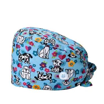 SURGICAL CAP PURE COTTON CARTOON PRINT WORK CAP