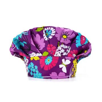 PUFF HAT PRINTED COTTON SURGICAL CAP NURSE HAT