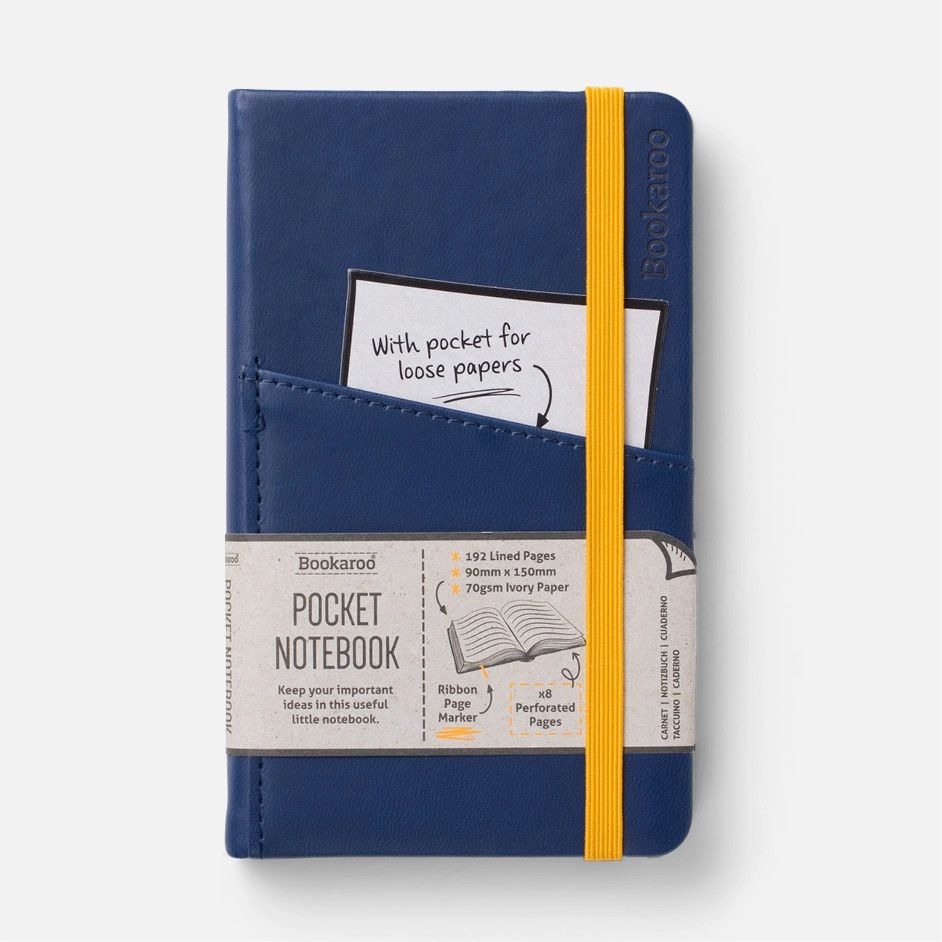 Bookaroo A6 Pocket Notebook/Navy Blue