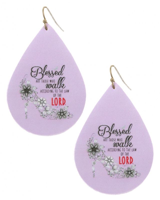FAUX LEATHER PRINT TEARDROP EARRING SET