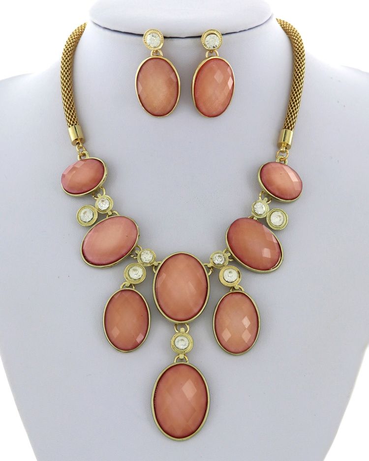 ACRYLIC NECKLACE &amp; EARRING SET