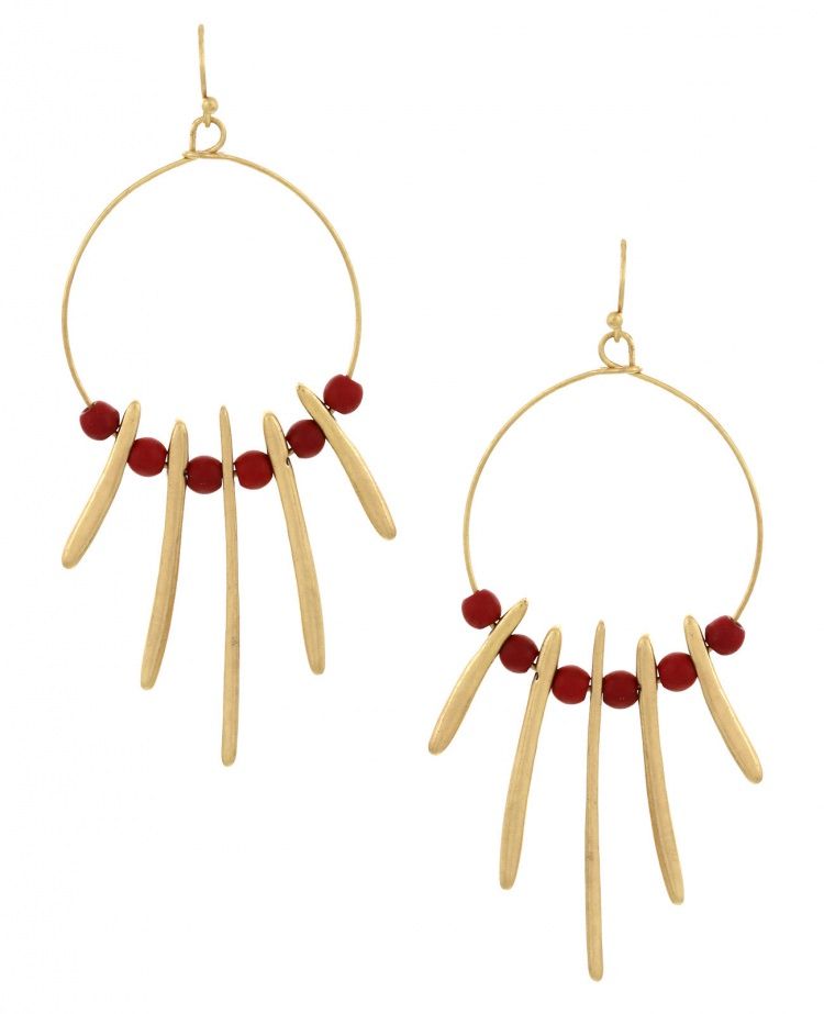 ACRYLIC METAL DANGLE EARRING SET