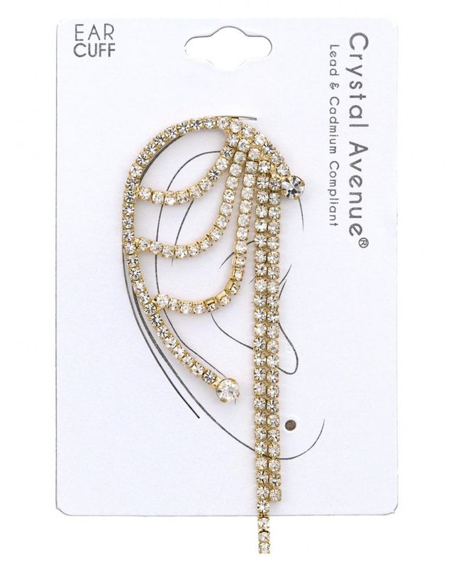 LAYERED RHINESTONE EARRING CUFF