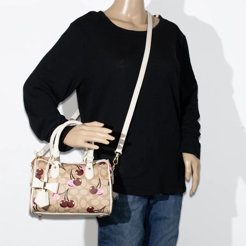 Cherry Halfmoon Crossbody Handbag