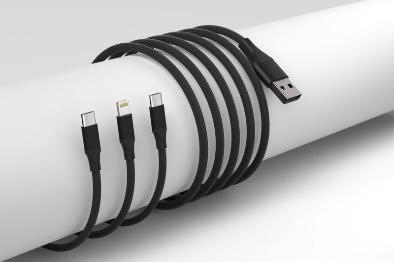 -in-1 Cable for Iphone/Ipad &amp; Android Devices