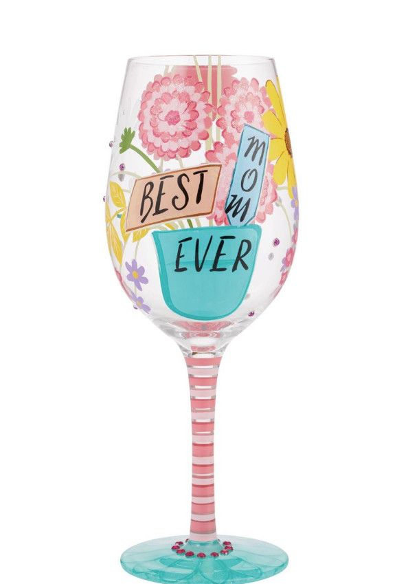 Best Mom Ever Wine glass by Lolita
