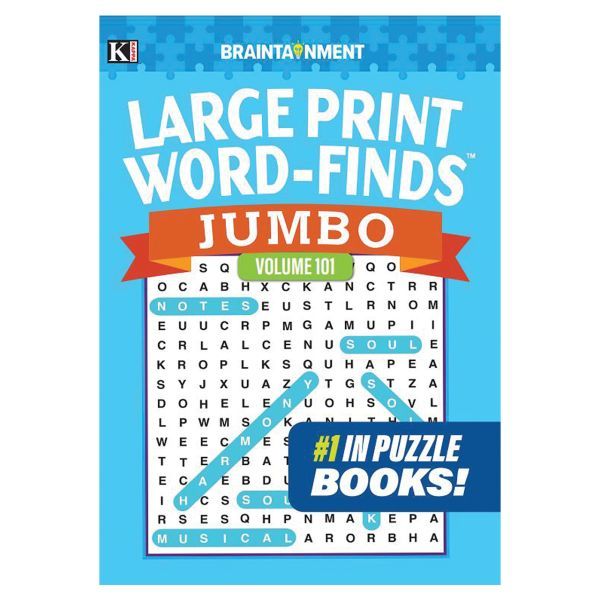 Jumbo Large Print Puzzle Books - Word-Finds