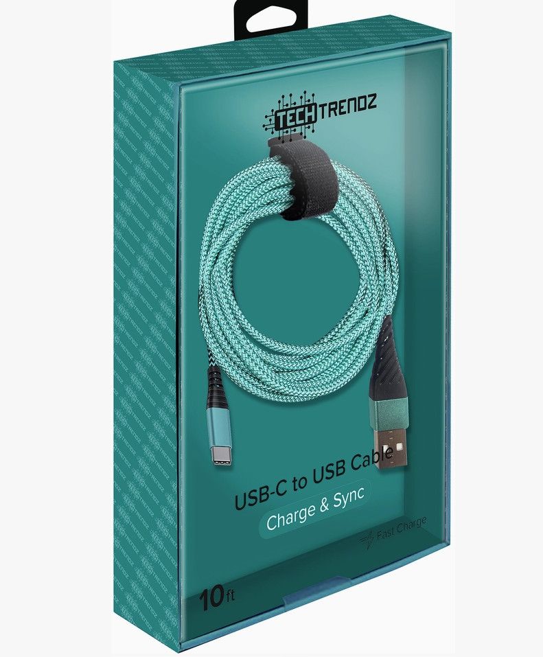 10ft. Type C Fast Charging Cable/Mint