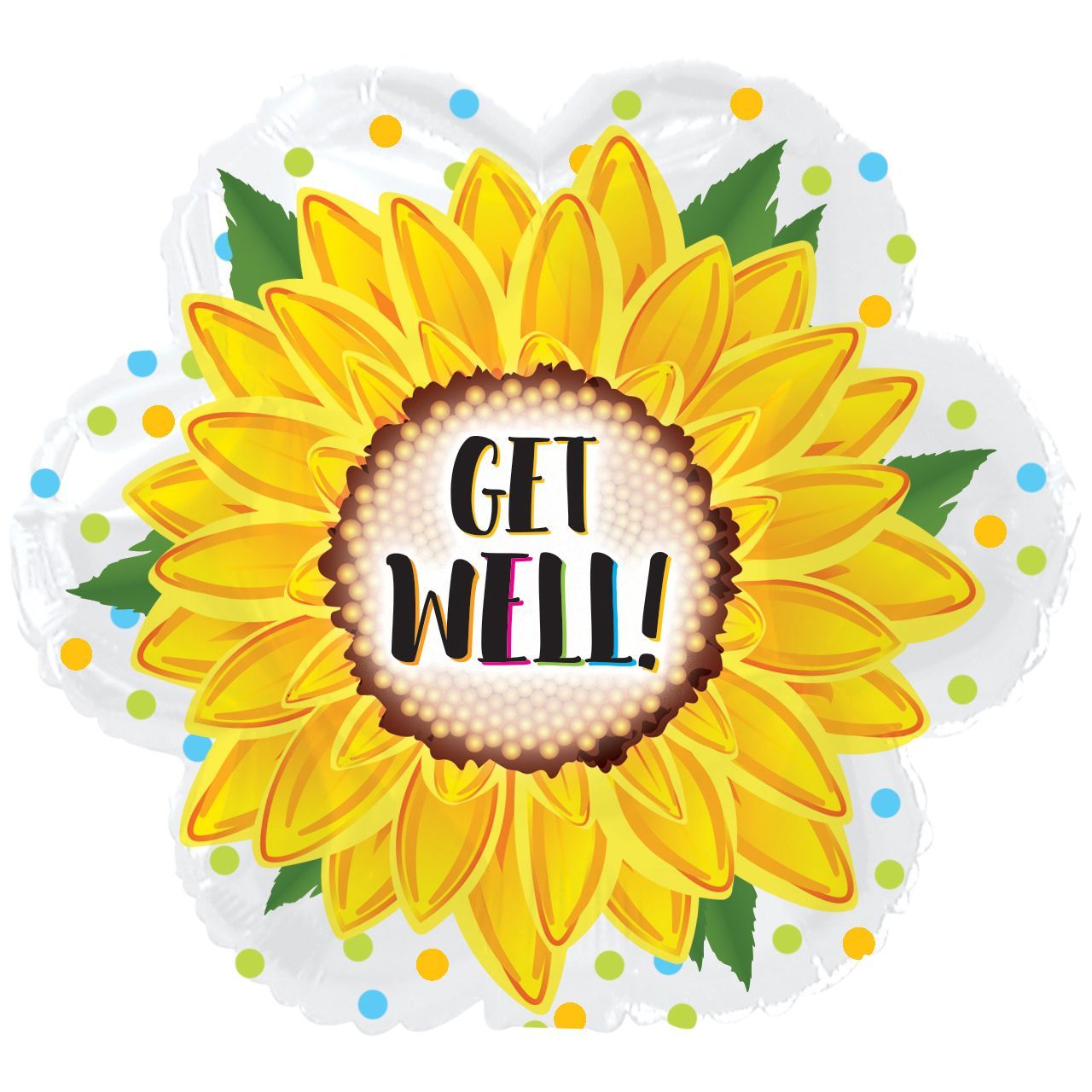 Get Well Sunflower Balloon