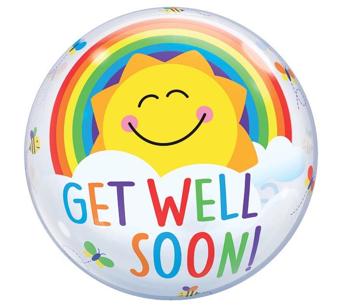 Get Well Soon Happy Sun Bubble