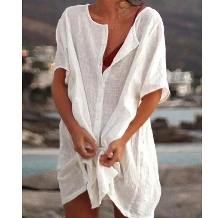 Loose Fit Long Sleeve Solid Color Shirt