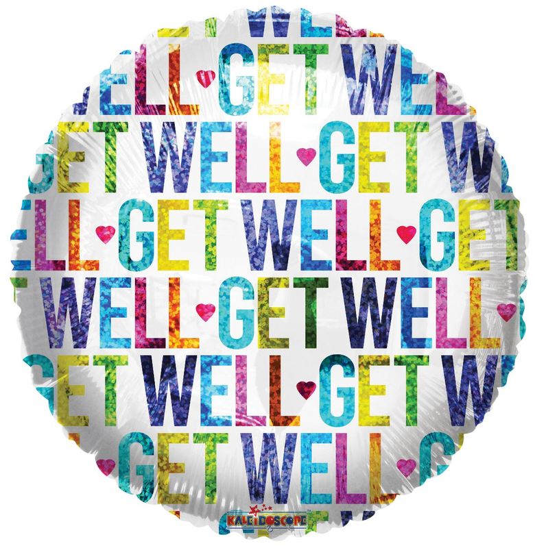 Get Well Colorful Foil Balloon