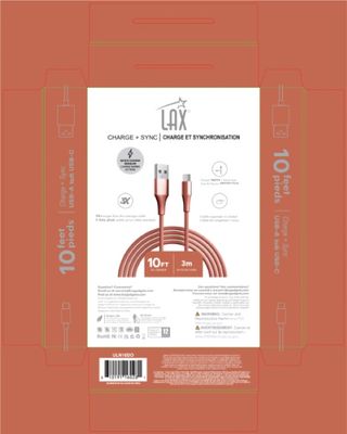Super Fast USB-C Cable For Android &amp; iPhone Devices ” 10 Feet