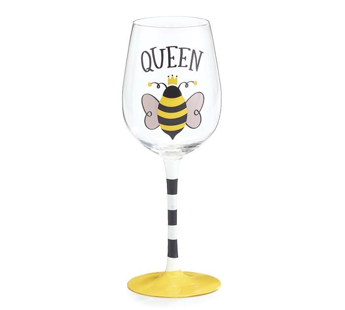 Stemmed Wine Glass, Queen Bee