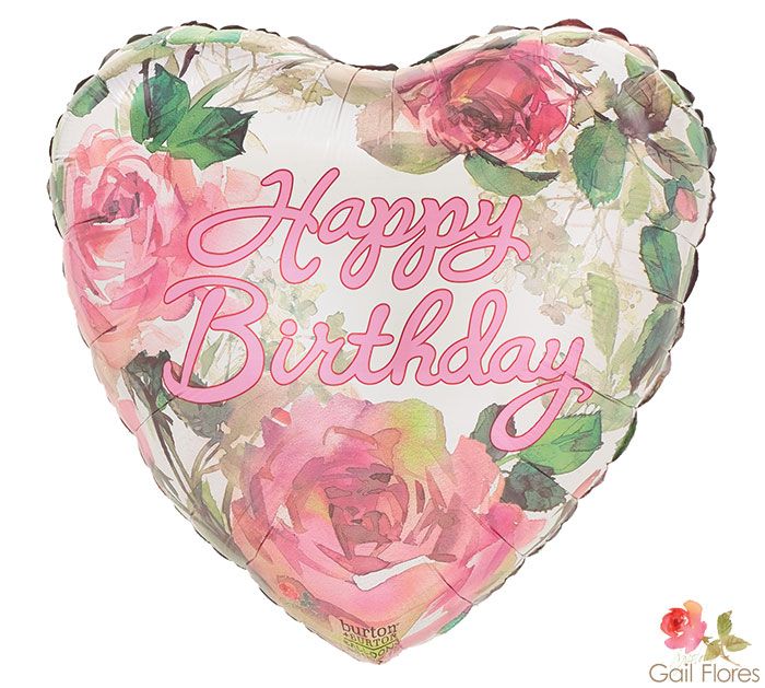 Heart Shaped Happy Birthday