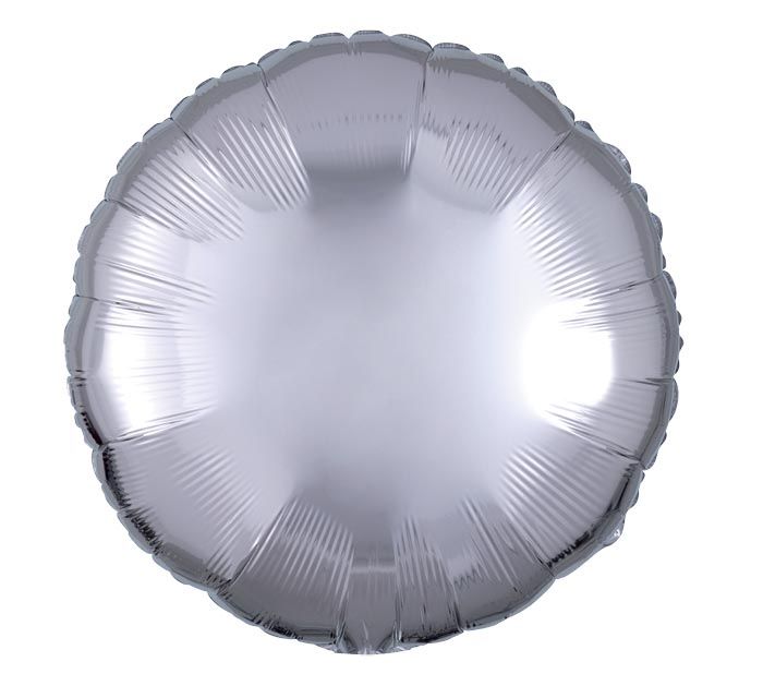 Metallic Silver Round Shape