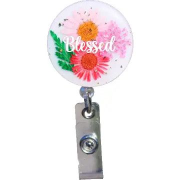 Glitterific Badge Reel Blessed