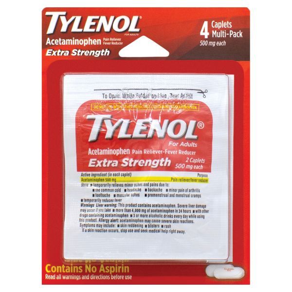 Tylenol Extra Strength Caplets Double-Dose Packet