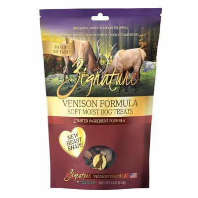 Zignature Venison Flavored Soft Dog Treats, 4-oz bag