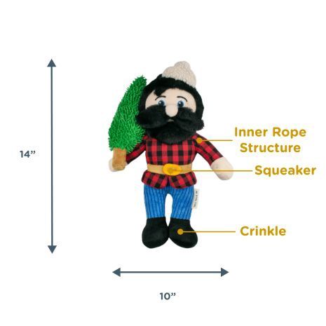 Plush Rope Body Paul Bunyan Toy 14&quot;
