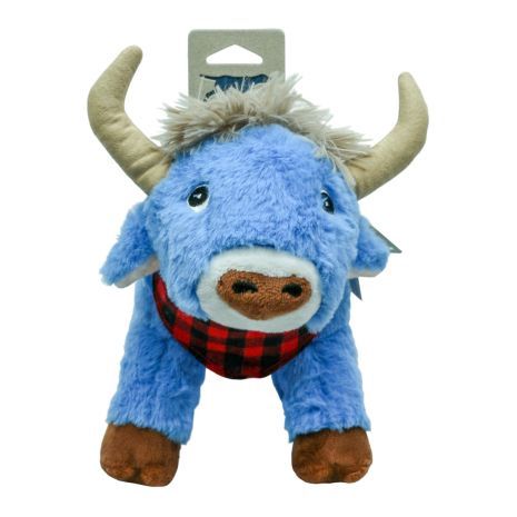 Plush Blue Ox Crunch-Squeak-Crinkle Toy 10&quot;