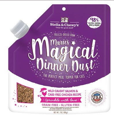 Cat Freeze Dried Marie&#39;s Magical Dinner Dust Chicken &amp; Salmon 7 oz