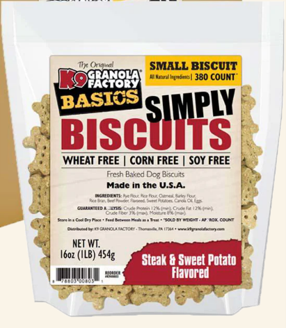 Simply Biscuits Steak &amp; Sw Potato (Small) 1 lb