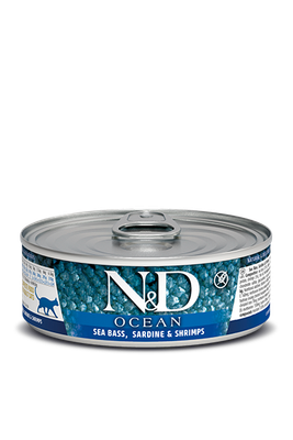 *Cat N&amp;D Ocean Sea Bass, Sardine &amp; Shrimp 2.46 Oz