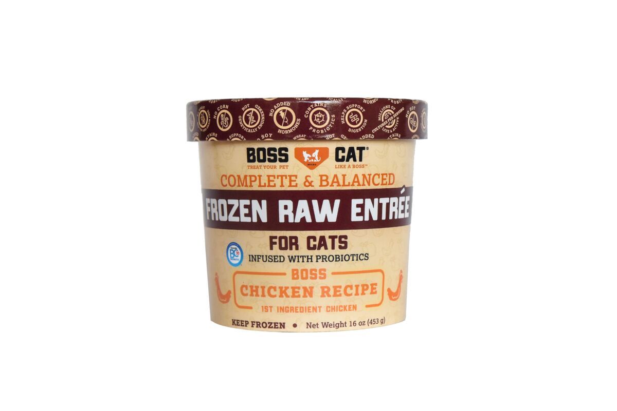 Frozen Boss Cat Complete Raw Chicken Entrée 8 oz
