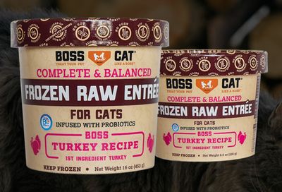 Frozen Boss Cat Complete Raw Turkey Entree 16 Oz