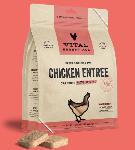 Cat Freeze Dried Chicken Entrée Mini Patties 8 Oz