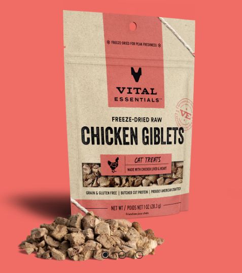 *Cat Treat Freeze Dried Chicken Giblets 1 Oz