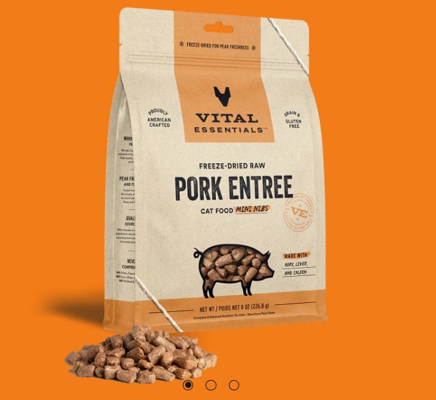 Cat Freeze Dried Pork Entree Mini Nibs 8 Oz