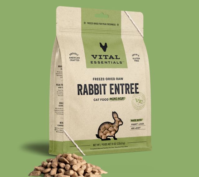 Cat Freeze Dried Rabbit Entrée Mini Nibs 8 Oz