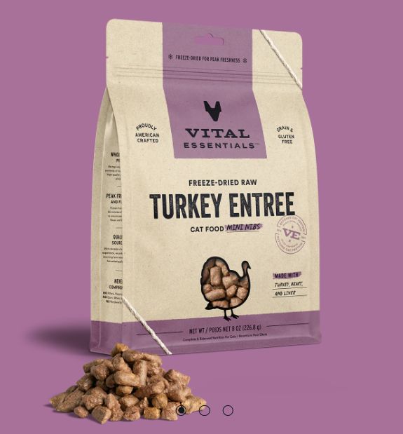 Cat Freeze Dried Turkey Entrée Mini Nibs 8 Oz