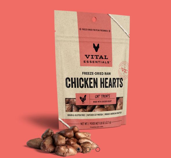 Cat Treat Freeze Dried Chicken Hearts .8 Oz