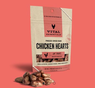 Cat Treat Freeze Dried Chicken Hearts .8 Oz