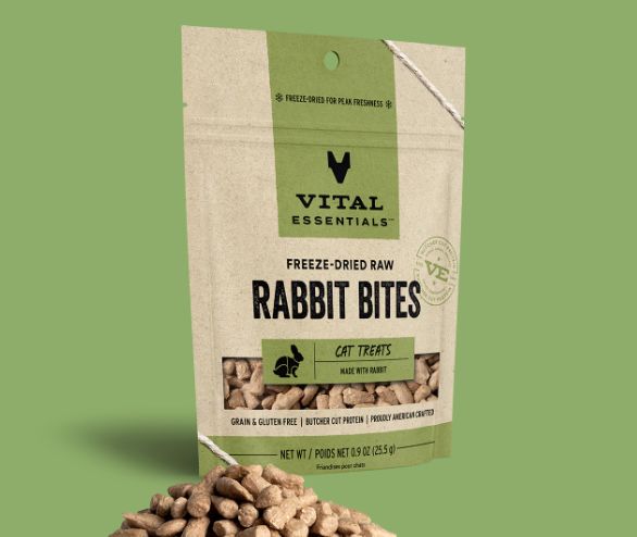 Cat Treat Freeze Dried Rabbit Bites .9 Oz