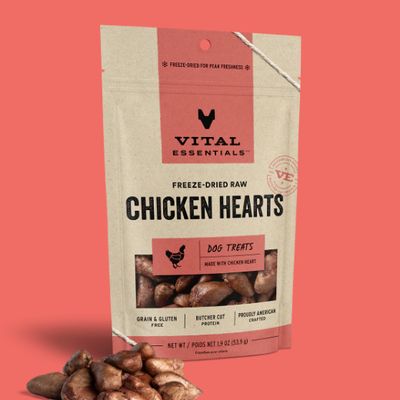Dog Treat Freeze Dried Chicken Hearts 1.9 Oz