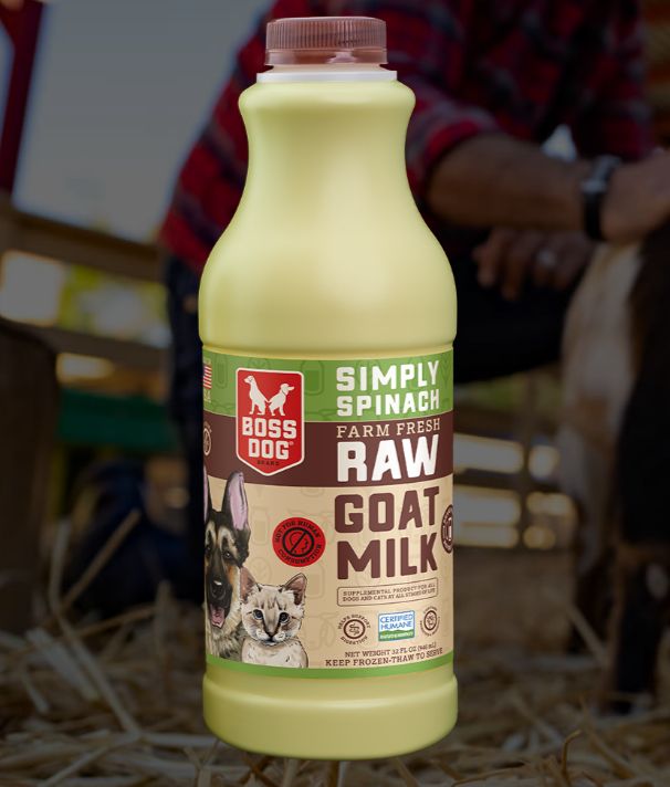 Frozen Raw Goat Milk Simply Spinach 32 Oz