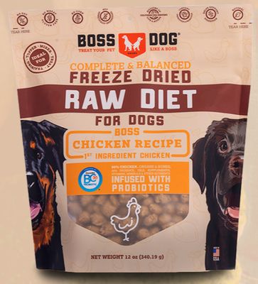 Freeze Dried Boss Dog Chicken Recipe 12 Oz