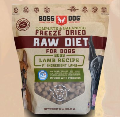 Freeze Dried Boss Dog Lamb Recipe 12 Oz