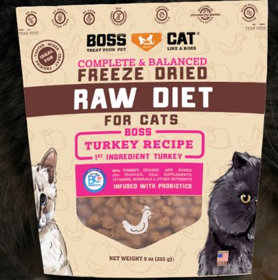 Boss Cat Raw Turkey Nuggs 9 Oz