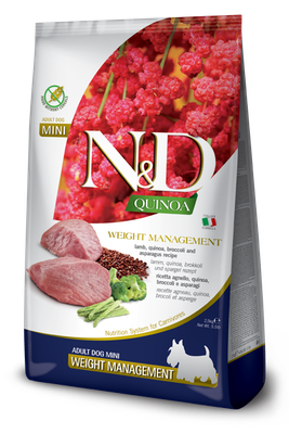 *Dog N&amp;D Quinoa Weight Management Lamb Mini 5.5 lb