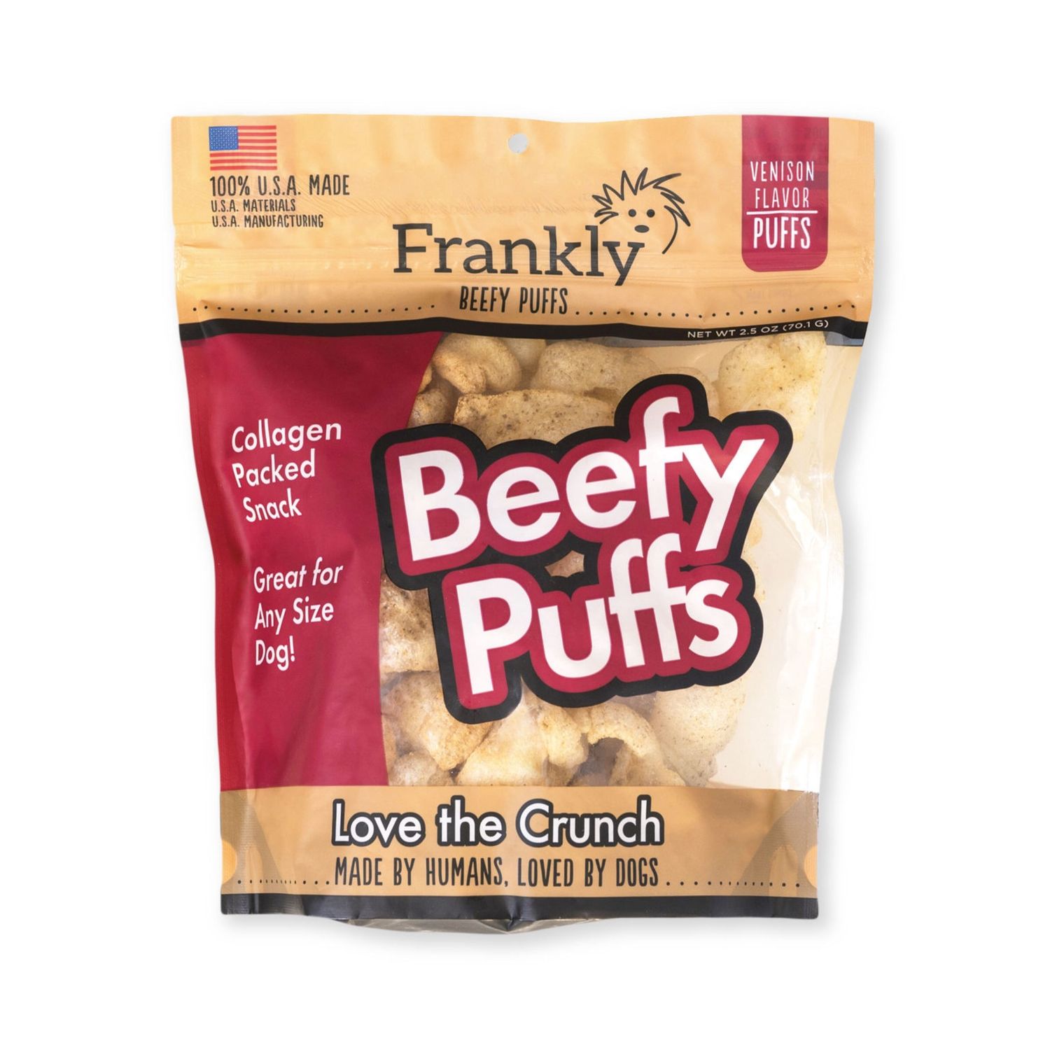 Beefy Puffs Venison 5 Oz