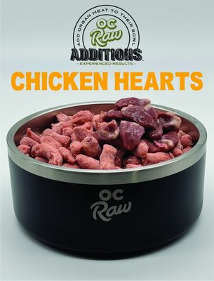 Frozen Chicken Hearts (four 8 oz. vacuum sealed portions)