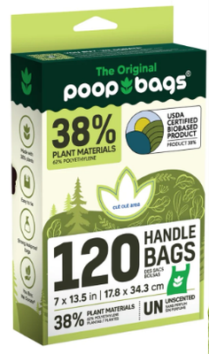 Biobased Handle Tie Poop Bags 120ct