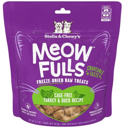Cat Freeze Dried Meowfulls Turkey &amp; Duck 1.5 Oz